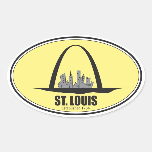 St. Louis Missouri Oval Sticker (Front)