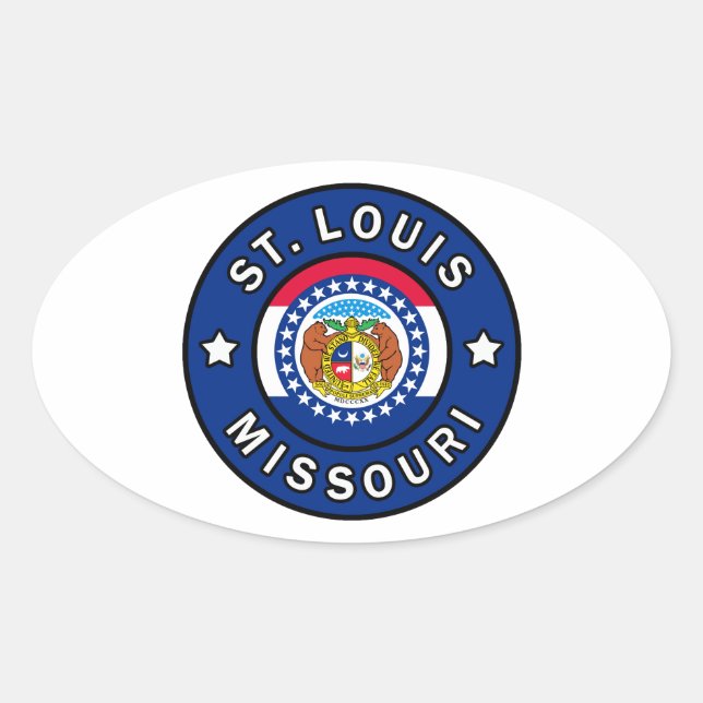 St. Louis Missouri Oval Sticker (Front)