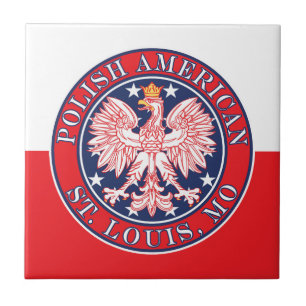 St. Louis Missouri Polish Eagle Ceramic Tile