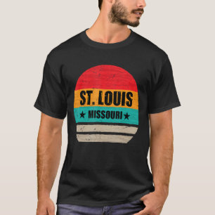 St Louis Missouri Retro Vintage Sunset Us State St T-Shirt