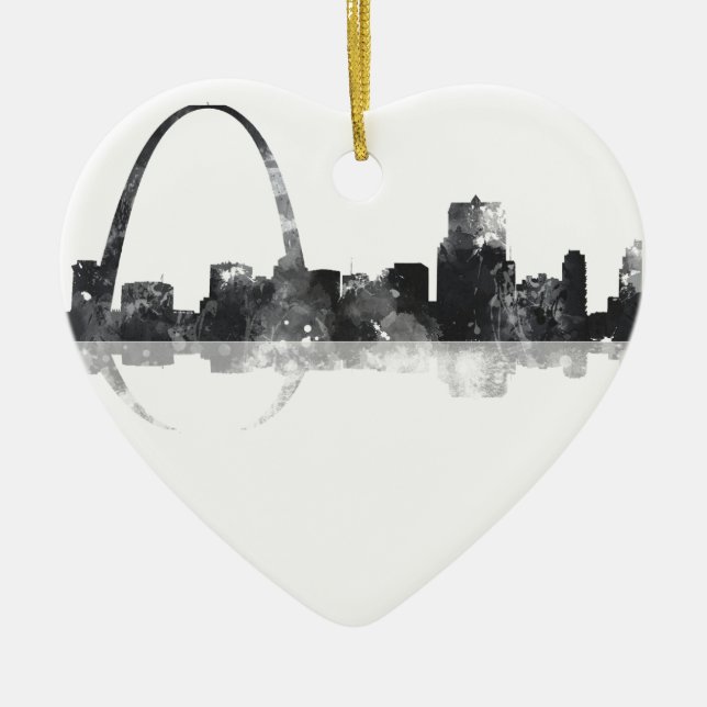ST LOUIS, MISSOURI SKYLINE CERAMIC ORNAMENT (Front)