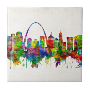 St. Louis Missouri Skyline Ceramic Tile
