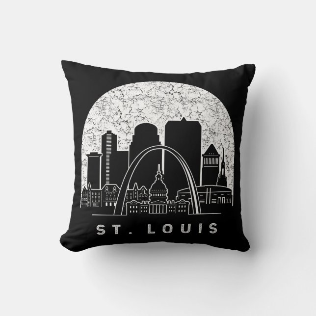 St. Louis Missouri Skyline Cushion (Front)