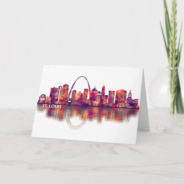 St. Louis Missouri Skyline Holiday Card (Front)