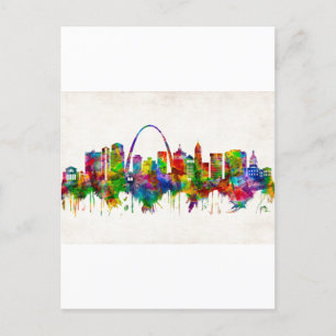 St. Louis Missouri Skyline Invitation Postcard