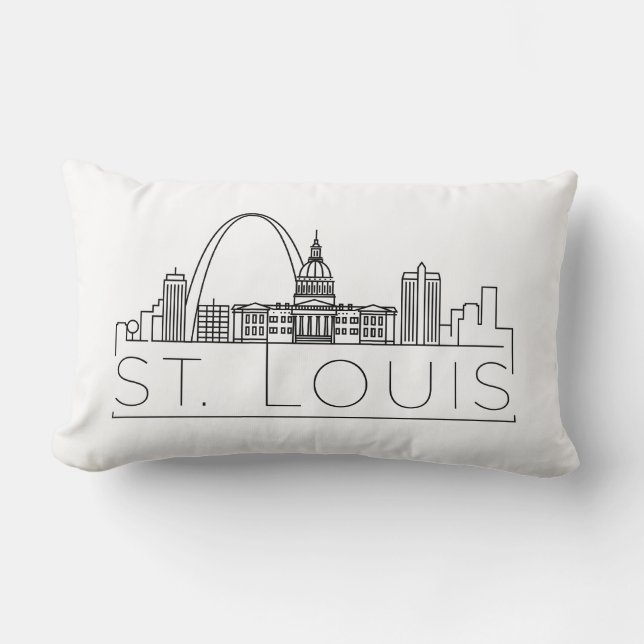 St. Louis, Missouri Skyline Lumbar Cushion (Front)