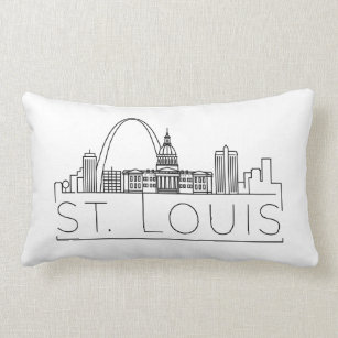 St. Louis, Missouri Skyline Lumbar Cushion