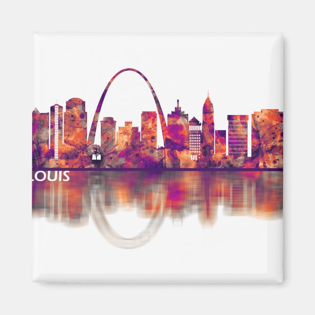 St. Louis Missouri Skyline Magnet (Front)