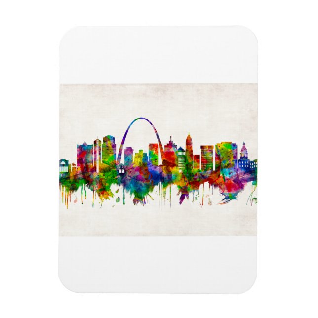 St. Louis Missouri Skyline Magnet (Vertical)