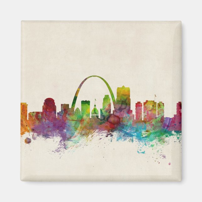 St Louis Missouri Skyline Magnet (Front)