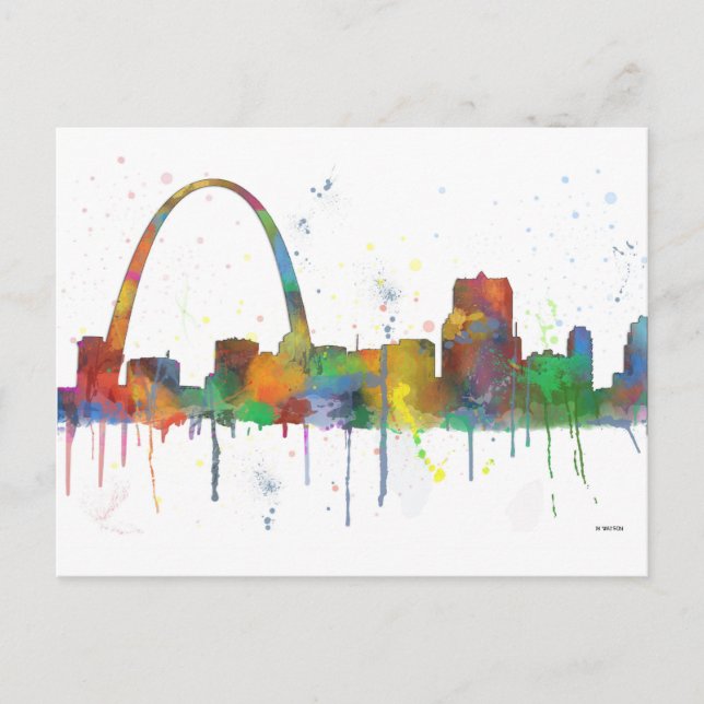 ST LOUIS, MISSOURI SKYLINE POSTCARD (Front)