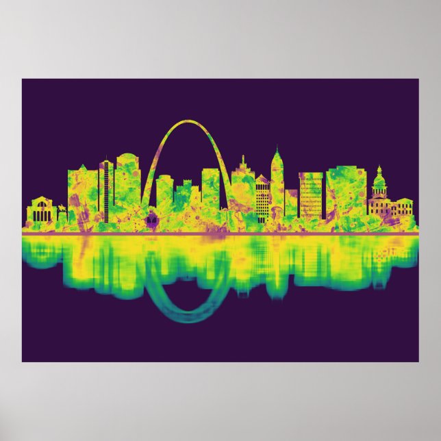 St. Louis Missouri Skyline Poster (Front)