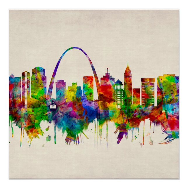 St. Louis Missouri Skyline Poster (Front)