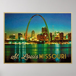 St. Louis Missouri Skyline Poster