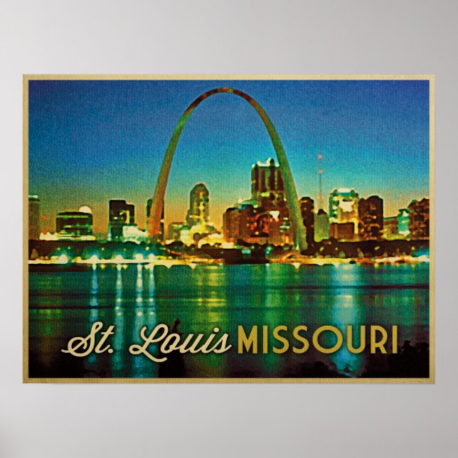 St. Louis Missouri Skyline Poster (Front)