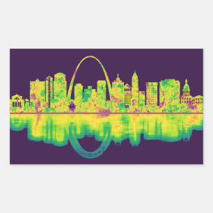 St. Louis Missouri Skyline Rectangular Sticker