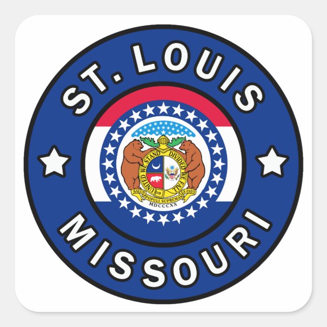 St. Louis Missouri Square Sticker (Front)