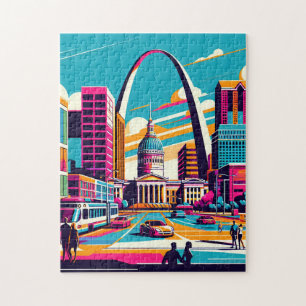 St Louis, Missouri   The Gateway Arch  Jigsaw Puzzle