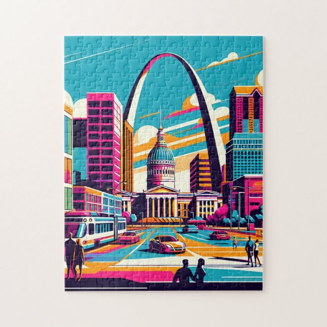 St Louis, Missouri | The Gateway Arch  Jigsaw Puzzle (Vertical)