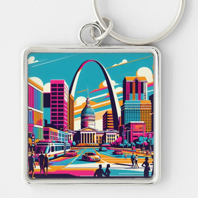 St Louis, Missouri | The Gateway Arch  Key Ring (Front)