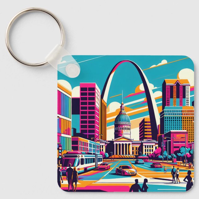 St Louis, Missouri | The Gateway Arch  Key Ring (Front)