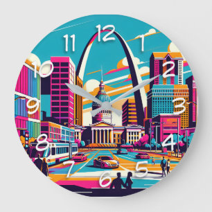 St Louis, Missouri The Gateway Arch Large Clock
