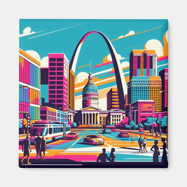 St Louis, Missouri | The Gateway Arch  Magnet (Front)