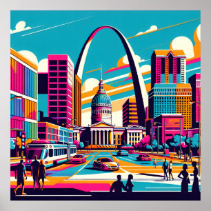 St Louis, Missouri The Gateway Arch Poster