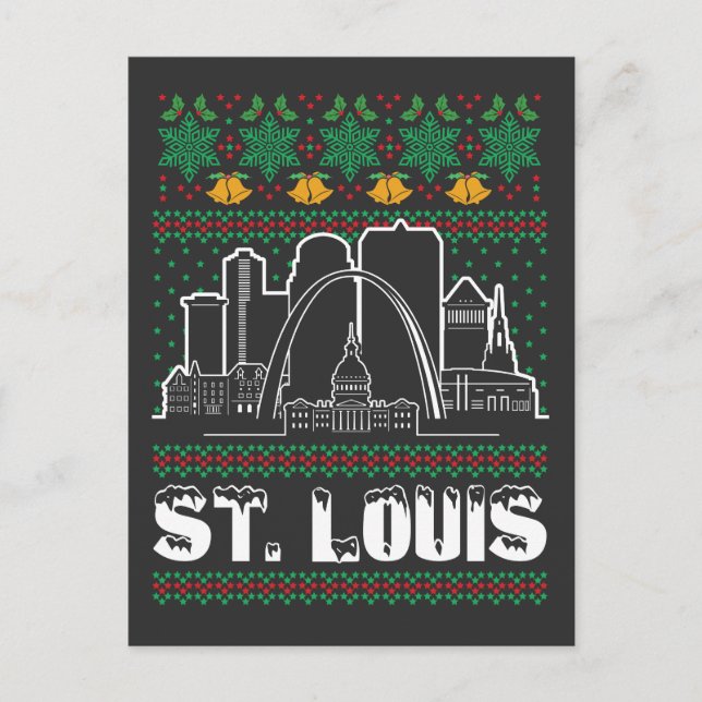 St. Louis Missouri Ugly Christmas Postcard (Front)