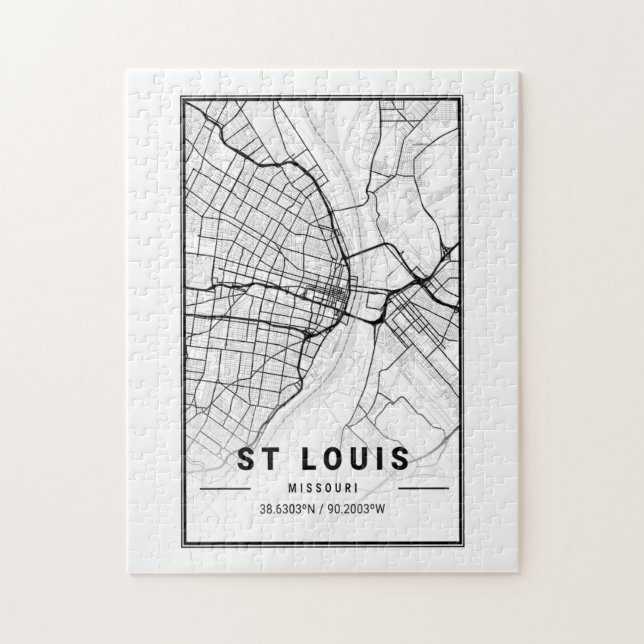 St Louis Missouri USA Cities Travel City Map Jigsaw Puzzle (Vertical)