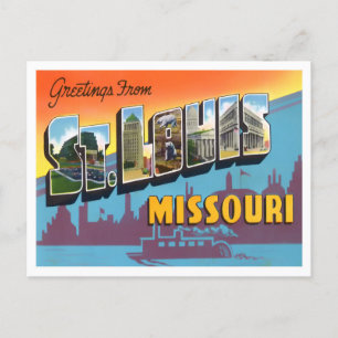 St Louis, Missouri Vintage Big Letters  Postcard