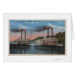 St. Louis, MO - View of Natchez & Robert E. Lee