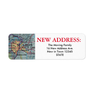 St Louis New Address Label Return Address Label