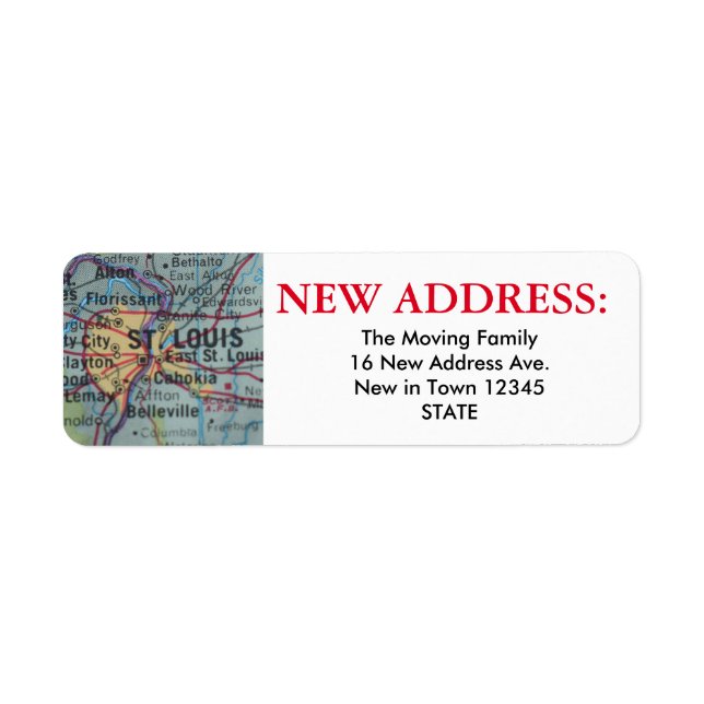 St Louis New Address Label Return Address Label (Front)