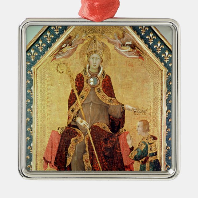 St. Louis of Toulouse  crowning his brother Metal Ornament (Front)