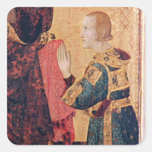 St. Louis of Toulouse crowning his brother Square Sticker