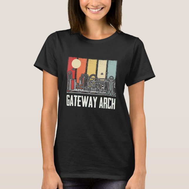 St Louis Retro Gateway Arch National Park Missouri T-Shirt (Front)