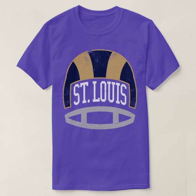 St Louis Retro Helmet Navy T-Shirt (Design Front)