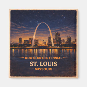 St Louis Route 66 Centennial Fridge Keepsake Magnet