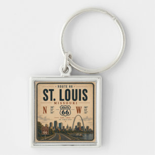 St Louis Route 66 Key Charm Ring