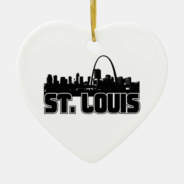 St Louis Skyline Ceramic Ornament (Front)