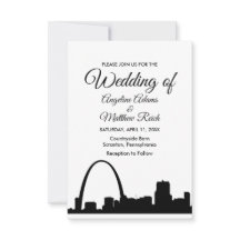 St Louis Skyline Cityscape Wedding Invitation