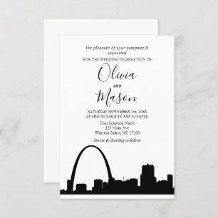 St Louis Skyline Cityscape Wedding Invitation