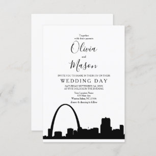 St Louis Skyline Cityscape Wedding Invitation