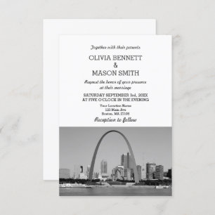St Louis Skyline Cityscape Wedding Invitation