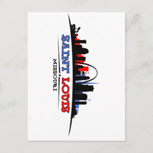 St. Louis Skyline Design Postcard