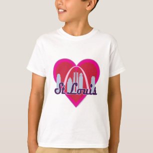 St Louis Skyline Heart T-Shirt