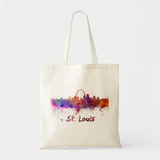St Louis skyline in watercolor Tote Bag