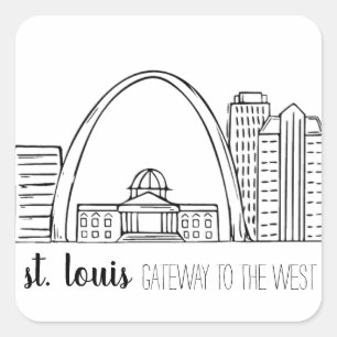 St. Louis Skyline Square Sticker