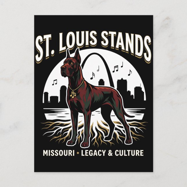 St. Louis Stands Great Dane Cultural Legacy Art Postcard (Front)